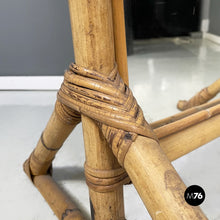 画像をギャラリービューアに読み込む, Freestanding full-lenght rattan mirror, 1960s