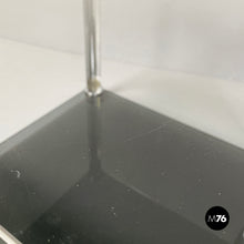 画像をギャラリービューアに読み込む, Coffee tables in smoked glass and chromed metal, 1980s