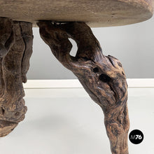 Load image into Gallery viewer, Rustic coffee table in wood and branches, 1950s