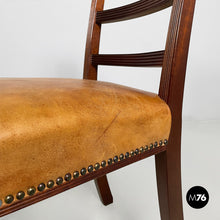 Carica l'immagine nel visualizzatore di Gallery, Chairs in wood and leather, 1930s