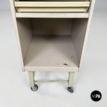 Load image into Gallery viewer, Metal chest of drawers with casters, 1950s