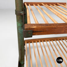 将图片加载到图库查看器,Cart in wood and green metal, 1920s