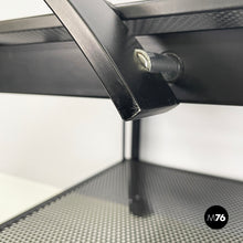 Charger l'image dans la galerie, Cart in black perforated metal, 1980s