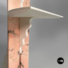 Load image into Gallery viewer, Display stand in white and pink marble, 1970s