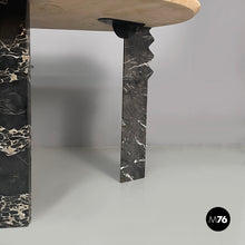 Load image into Gallery viewer, Wall console in black and pink marble, 1980s