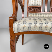 Load image into Gallery viewer, Bench in fabric and wood, 1930s