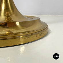 画像をギャラリービューアに読み込む, Floor lamp in withe fabric and brass by Lam Bologna, 1960s