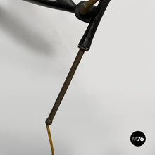 将图片加载到图库查看器,Wall lamp in metal and brass, 1950s