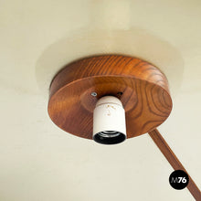 画像をギャラリービューアに読み込む, Fiberglass and wood chandelier by Giovanni Offredi for MC Selvini, 1970s