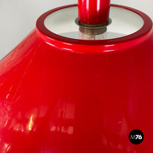 Load image into Gallery viewer, Chandelier in glass, red and white metal, 1970s