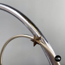 画像をギャラリービューアに読み込む, Table lamp with crafted glass, metal and wood, 1980s