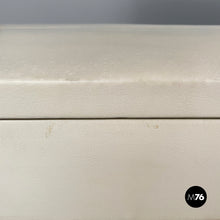 Load image into Gallery viewer, Bench in wood and white leather, 1940s