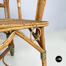 画像をギャラリービューアに読み込む, Two-seater outdoor bench in rattan, early 1900s