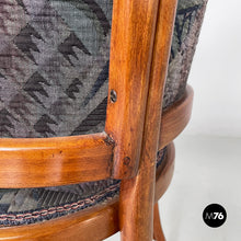将图片加载到图库查看器,Chair in wood and patterned fabric, 1930s