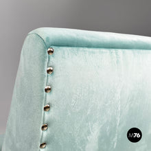 Load image into Gallery viewer, Armchairs in light blue and wood, 1950s