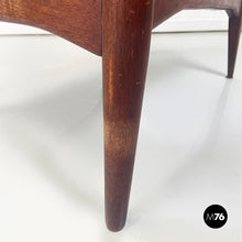画像をギャラリービューアに読み込む, Armchairs in light blue fabric and wood, 1960s