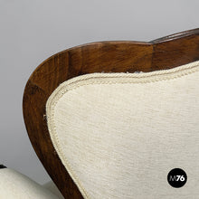 Load image into Gallery viewer, Armchairs in wood and white fabric, 1930s