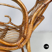 Load image into Gallery viewer, Armchairs with armrest in rattan, 1960s