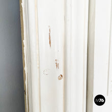 画像をギャラリービューアに読み込む, Double swing door entirely in white wood, early 1900s