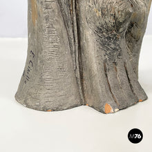 画像をギャラリービューアに読み込む, Sculpture in dark grey terracotta by Edmondo Cirillo, 1968