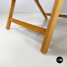 画像をギャラリービューアに読み込む, Deck chair in blue fabric and wood by Fratelli Reguitti, 1960s