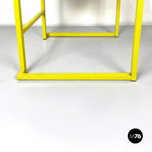 将图片加载到图库查看器,Chair with black fabric and yellow metal, 1980s