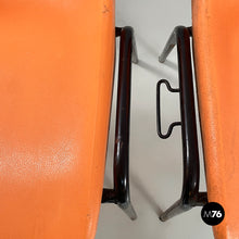画像をギャラリービューアに読み込む, Stackable chairs in orange plastic and black metal, 2001