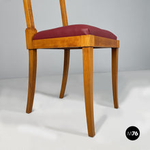 Carica l'immagine nel visualizzatore di Gallery, Wooden chairs with burgundy sky, 1940s