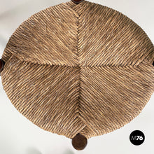 画像をギャラリービューアに読み込む, Tub chairs in straw and wood, 1970s