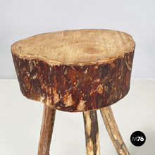 画像をギャラリービューアに読み込む, Rustic table stools in wood, 2000s