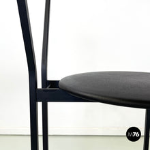 画像をギャラリービューアに読み込む, High stool in black metal and rubber, 1980s