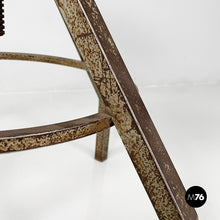 Load image into Gallery viewer, Stool in grey wood and metal, 1950s