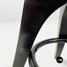 Load image into Gallery viewer, Black wooden stool, early 1900s