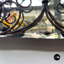 画像をギャラリービューアに読み込む, Wall mirror with iron curl details, 1960s