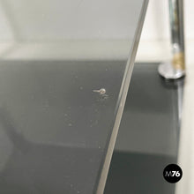 画像をギャラリービューアに読み込む, Coffee tables in smoked glass and chromed metal, 1980s