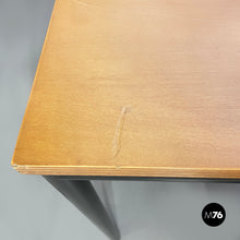 Charger l'image dans la galerie, Dining table or desk in wood and black metal, 1980s