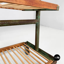 将图片加载到图库查看器,Cart in wood and green metal, 1920s