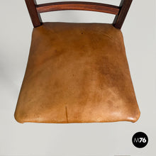 Carica l'immagine nel visualizzatore di Gallery, Chairs in wood and leather, 1930s