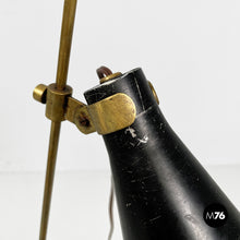 将图片加载到图库查看器,Brass and onyx table lamp LTA1 Sasso by Luigi Caccia Dominioni for Azucena, 1950s