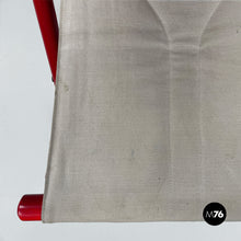 Load image into Gallery viewer, Red wood and fabric folding tub chair, 1980s