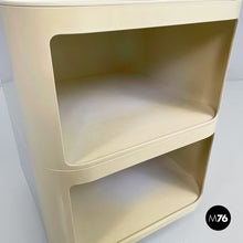 将图片加载到图库查看器,White plastic modular chest of drawers by Anna Castelli for Kartell, 1970s