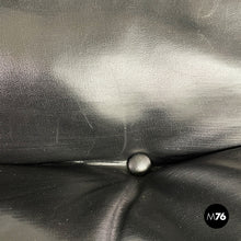 将图片加载到图库查看器,Armchairs in metal and black synthetic leather, 1970s