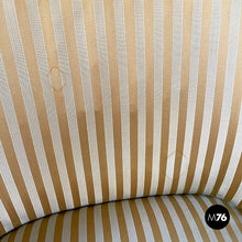 Load image into Gallery viewer, Striped fabric and wood armchairs, 1950s