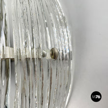 画像をギャラリービューアに読み込む, Pineapple-shaped wall lamp in fluted glass, 1980s