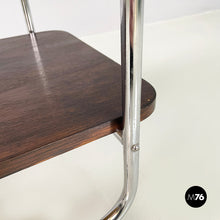 画像をギャラリービューアに読み込む, Wood and metal cart with double shelf, 1940s