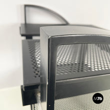 Charger l'image dans la galerie, Cart in black perforated metal, 1980s