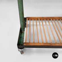 将图片加载到图库查看器,Cart in wood and green metal, 1920s