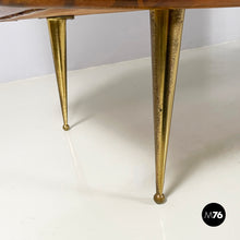 Charger l'image dans la galerie, Chest of drawers in wood, glass and brass, 1950s