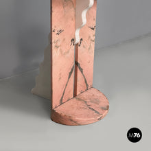 Load image into Gallery viewer, Display stand in white and pink marble, 1970s
