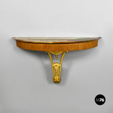 Load image into Gallery viewer, Wall console with onyx and wood, 1950s